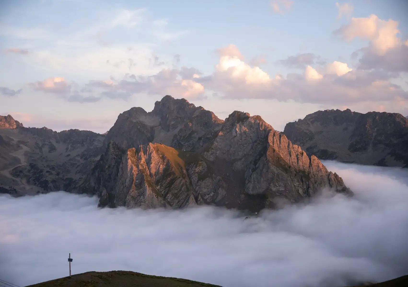 mer de nuage au col du tourmalet
